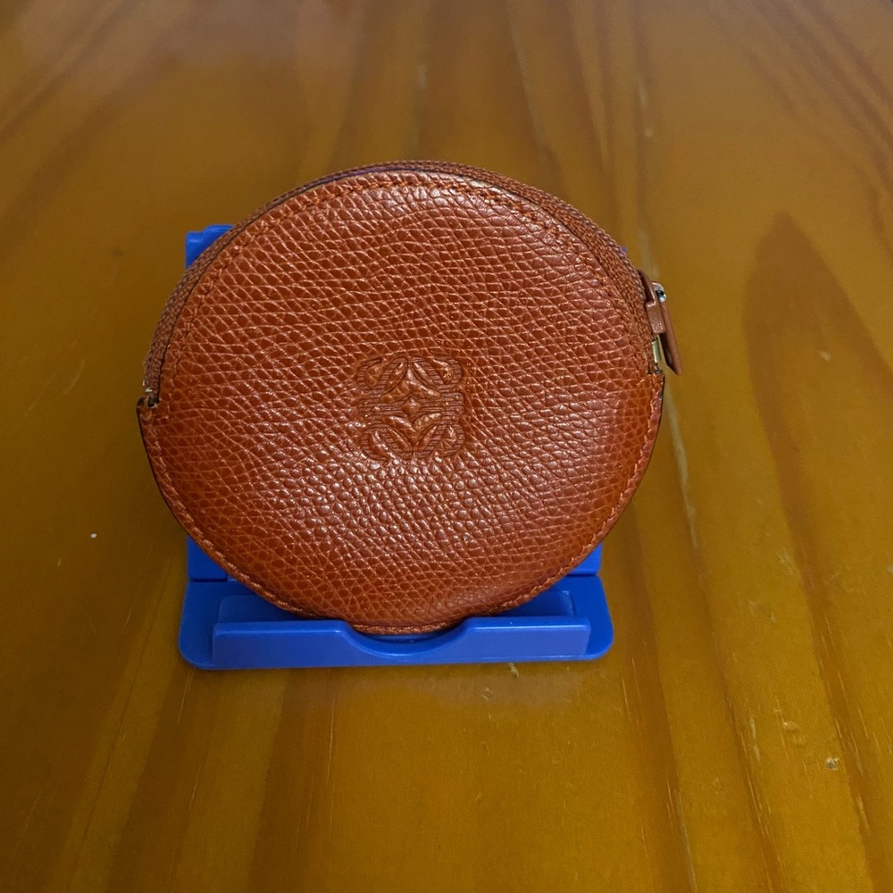 Loewe Beige Anagram Coin Case Wallet